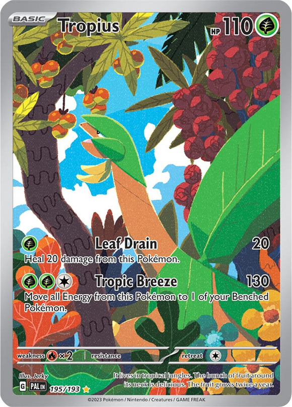 Tropius 195/193 SV Paldea Evolved Full Art Illustration Rare Pokemon Card TCG Near Mint