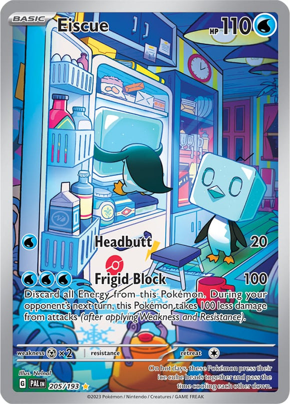 Eiscue 205/193 SV Paldea Evolved Full Art Illustration Rare Pokemon Card TCG Near Mint