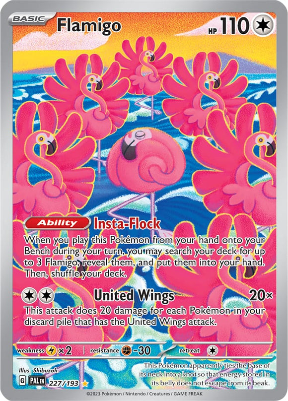 Flamigo 227/193 SV Paldea Evolved Full Art Illustration Rare Pokemon Card TCG Near Mint