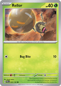Rellor 025/193 SV Paldea Evolved Common Pokemon Card TCG Near Mint