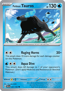 Paldean Tauros 041/193 SV Paldea Evolved Uncommon Pokemon Card TCG Near Mint