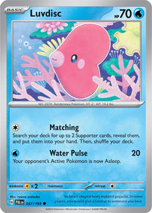 Luvdisc 047/193 SV Paldea Evolved Common Pokemon Card TCG Near Mint