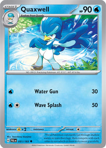 Quaxwell 051/193 SV Paldea Evolved Uncommon Pokemon Card TCG Near Mint