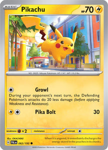 Pikachu 062/193 SV Paldea Evolved Common Pokemon Card TCG Near Mint