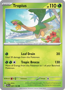 Tropius 007/193 SV Paldea Evolved Common Pokemon Card TCG Near Mint