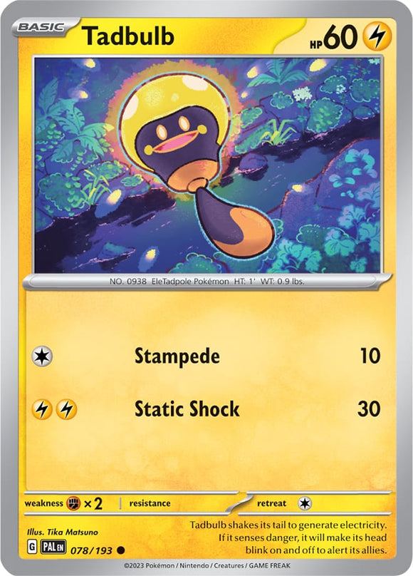 Tadbulb 078/193 SV Paldea Evolved Common Pokemon Card TCG Near Mint