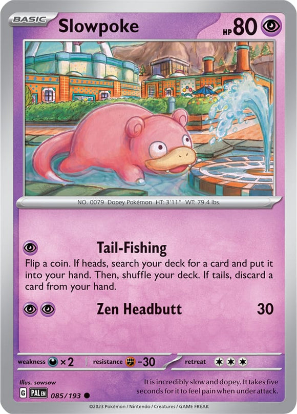 Slowpoke 085/193 SV Paldea Evolved Common Pokemon Card TCG Near Mint