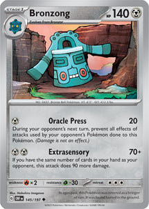 Bronzong 145/197 SV Obsidian Flames Uncommon Pokemon Card TCG Near Mint