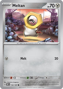 Meltan 152/197 SV Obsidian Flames Common Pokemon Card TCG Near Mint