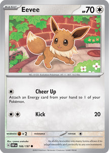 Eevee 166/197 SV Obsidian Flames Common Pokemon Card TCG Near Mint