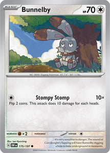 Bunnelby 175/197 SV Obsidian Flames Common Pokemon Card TCG Near Mint