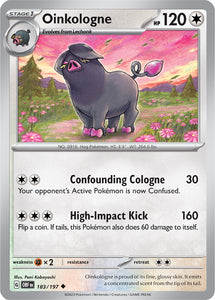 Oinkologne 183/197 SV Obsidian Flames Uncommon Pokemon Card TCG Near Mint