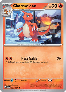 Charmeleon 027/197 SV Obsidian Flames Uncommon Pokemon Card TCG Near Mint