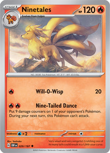 Ninetales 029/197 SV Obsidian Flames Uncommon Pokemon Card TCG Near Mint