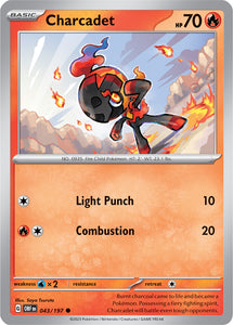 Charcadet 043/197 SV Obsidian Flames Common Pokemon Card TCG Near Mint