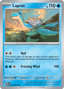 Lapras 045/197 SV Obsidian Flames Uncommon Pokemon Card TCG Near Mint