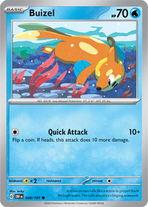 Buizel 048/197 SV Obsidian Flames Common Pokemon Card TCG Near Mint