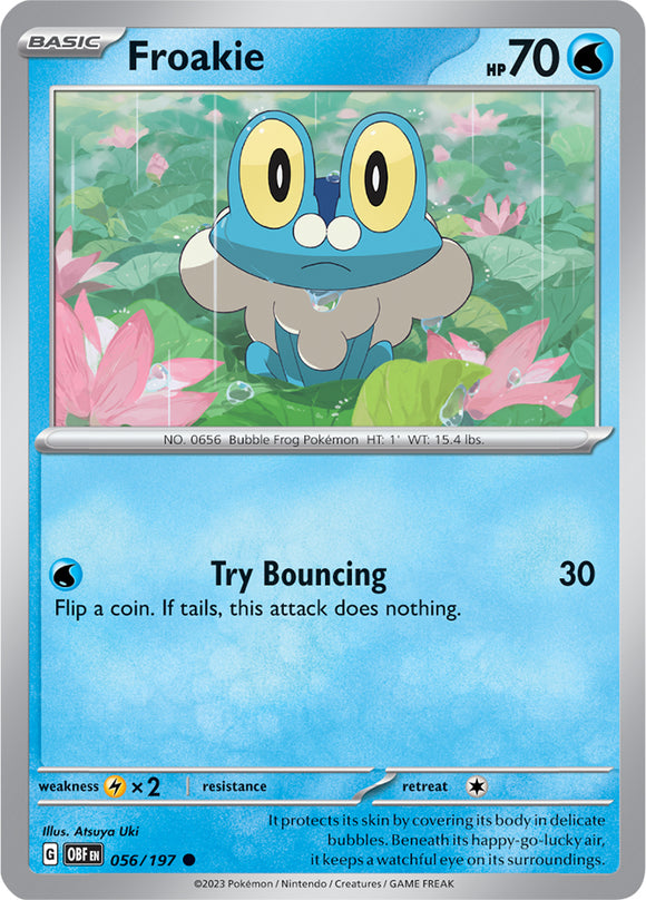 Froakie 056/197 SV Obsidian Flames Common Pokemon Card TCG Near Mint