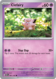 Clefairy 081/197 SV Obsidian Flames Common Pokemon Card TCG Near Mint