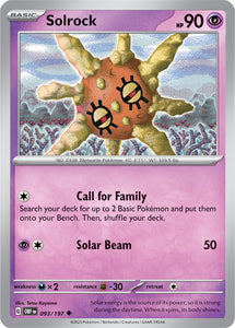 Solrock 093/197 SV Obsidian Flames Uncommon Pokemon Card TCG Near Mint