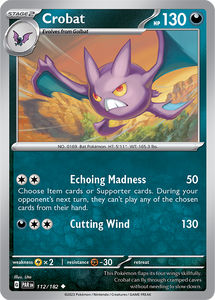 Crobat 112/182 SV Paradox Rift Uncommon Pokemon Card TCG Near Mint