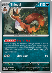 Thievul 120/182 SV Paradox Rift Holo Rare Pokemon Card TCG Near Mint