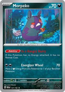 Morpeko 121/182 SV Paradox Rift Holo Rare Pokemon Card TCG Near Mint