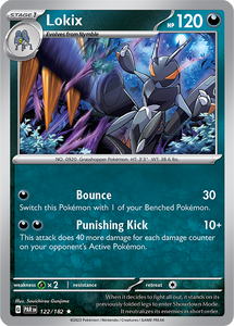 Lokix 122/182 SV Paradox Rift Holo Rare Pokemon Card TCG Near Mint