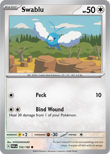 Swablu 152/182 SV Paradox Rift Common Pokemon Card TCG Near Mint