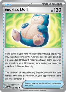 Snorlax Doll 175/182 SV Paradox Rift Uncommon Trainer Pokemon Card TCG Near Mint