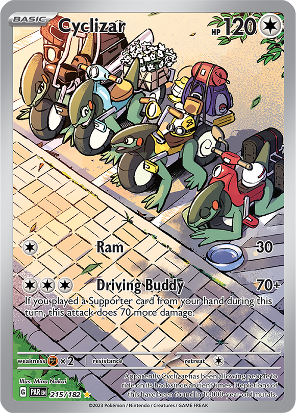 Cyclizar 215/182 SV Paradox Rift Full Art Illustration Rare Pokemon Card TCG Near Mint
