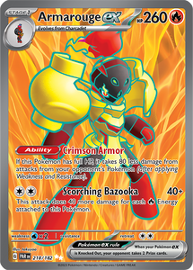 Armarouge ex 218/182 SV Paradox Rift Full Art Ultra Rare Pokemon Card TCG Near Mint