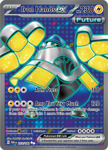 Iron Hands ex 223/182 SV Paradox Rift Full Art Ultra Rare Pokemon Card TCG Near Mint