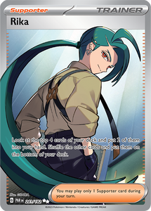 Rika 241/182 SV Paradox Rift Full Art Trainer Ultra Rare Pokemon Card Kawaii Collector Rika 241/182 SV Paradox Rift Full Art Trainer Ultra Rare Pokemon Card Kawaii Collector