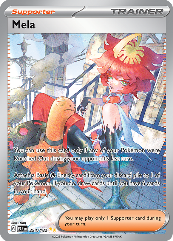 Mela 254/182 SV Paradox Rift Full Art Trainer Special Illustration Rare Pokemon Card TCG Near Mint