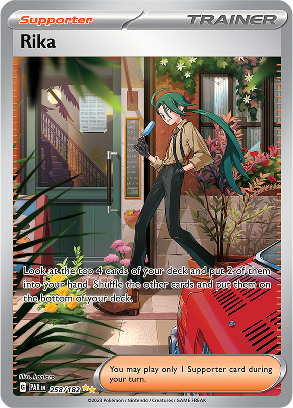 Rika 258/182 SV Paradox Rift Full Art Trainer Special Illustration Rare Pokemon Card TCG Near Mint