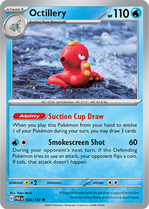 Octillery 034/182 SV Paradox Rift Common Pokemon Card TCG Near Mint