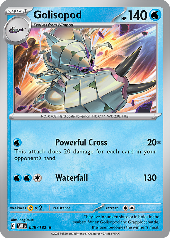 Golisopod 049/182 SV Paradox Rift Holo Rare Pokemon Card TCG Near Mint