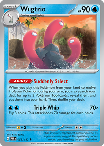 Wugtrio 053/182 SV Paradox Rift Uncommon Pokemon Card TCG Near Mint