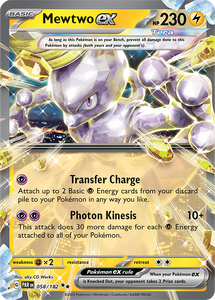 Mewtwo ex 058/182 SV Paradox Rift Double Rare Pokemon Card TCG – Kawaii Collector