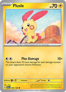 Plusle 060/182 SV Paradox Rift Common Pokemon Card TCG Near Mint