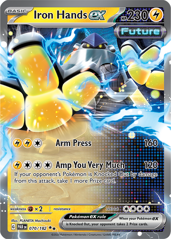 Iron Hands ex 070/182 SV Paradox Rift Double Rare Pokemon Card TCG Near Mint