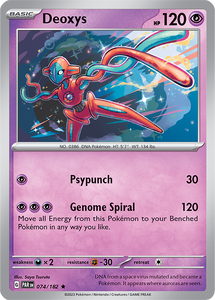 Deoxys 074/182 SV Paradox Rift Holo Rare Pokemon Card TCG Near Mint