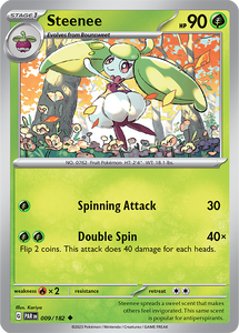 Steenee 009/182 SV Paradox Rift Uncommon Pokemon Card TCG Near Mint