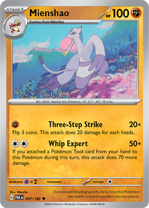 Mienshao 097/182 SV Paradox Rift Uncommon Pokemon Card TCG Near Mint