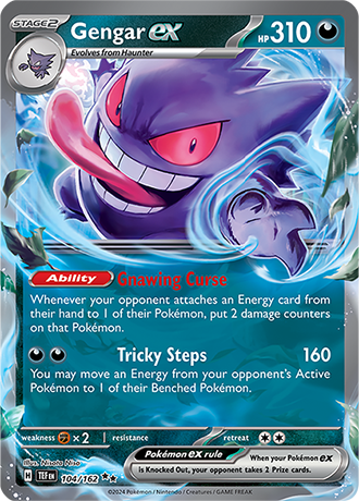 Gengar ex 104/162 SV Temporal Forces Double Rare Pokemon Card TCG Near Mint
