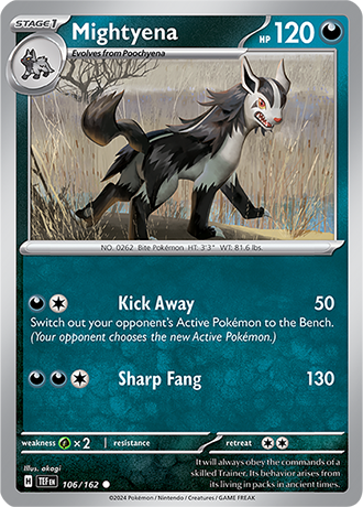 Mightyena 106/162 SV Temporal Forces Common Pokemon Card TCG Near Mint