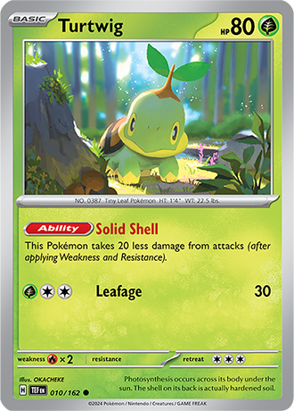 Turtwig 010/162 SV Temporal Forces Common Pokemon Card TCG Near Mint