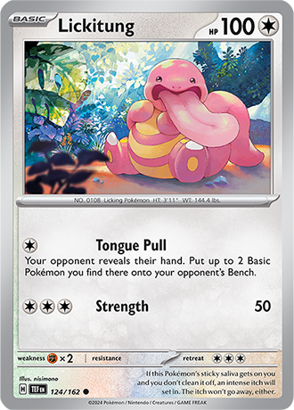 Lickitung 124/162 SV Temporal Forces Common Pokemon Card TCG Near Mint