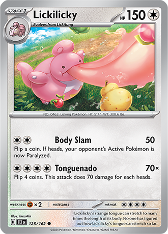 Lickilicky 125/162 SV Temporal Forces Common Pokemon Card TCG Near Mint